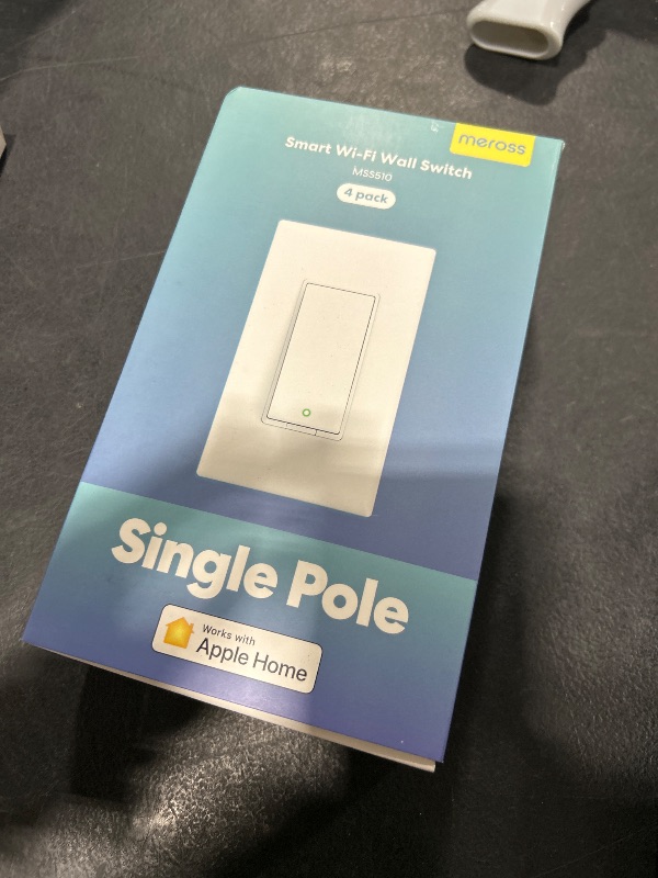 Photo 1 of meross Smart Light Switch 4 Pack Supports Apple HomeKit, Siri, Alexa, Google Assistant & SmartThings, Single Pole Light Switch, Neutral Wire Required, Remote Control Schedule, 2.4GHz Wi-Fi