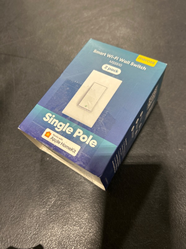 Photo 1 of Meross Smart Light Switch Supports Apple Homekit, Siri, Alexa, Google Assistant & SmartThings, 2.4Ghz WiFi Light Switch, Neutral Wire Required, Single Pole, Remote Control Schedule, 2 Pack