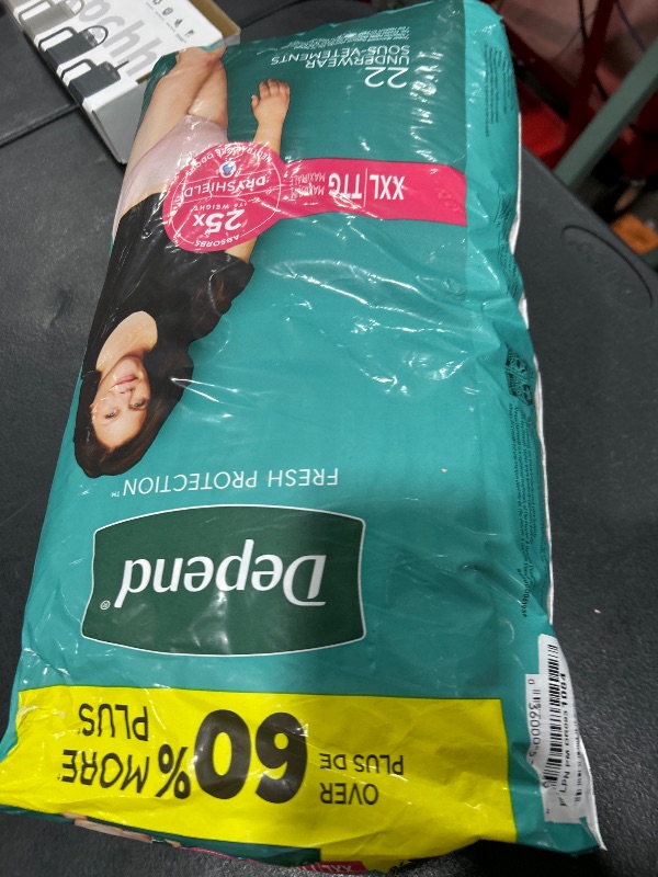 Photo 1 of Depend Fresh Protection Adult Incontinence & Postpartum Bladder Leak Underwear for Women, Disposable, Maximum, Extra-Extra-Large, Blush, 22 Count, Packaging May Vary