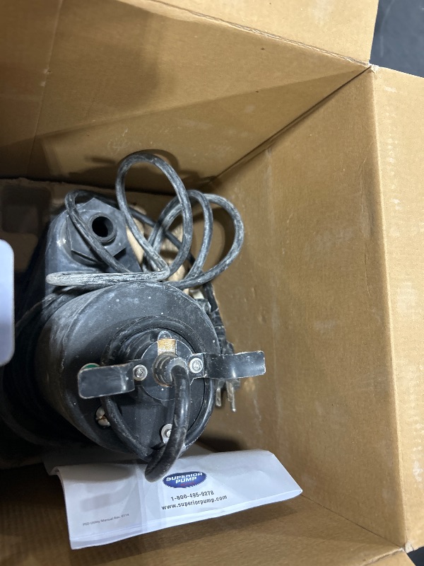 Photo 1 of Superior Pump 91570 3300GPH Thermoplastic Submersible Utility Pump with 10-Foot Cord, 1/2 HP