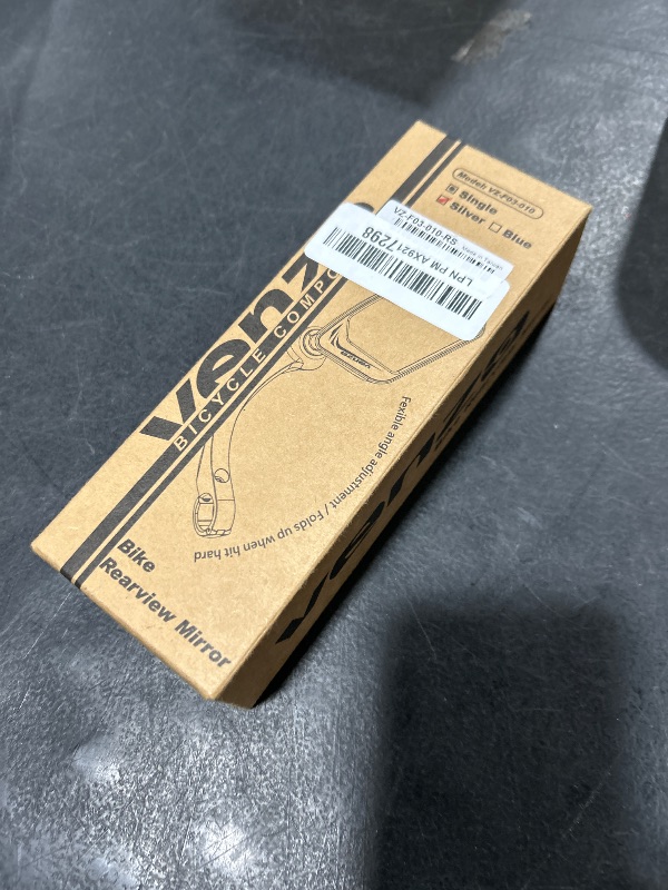 Photo 1 of Venzo Bicycle Bike Handlebar Mount Mirror Silver Lens 50% Anti-glare Glass - Big Rear View Crystal Clear - Cycling Mountain or Road Bike Right