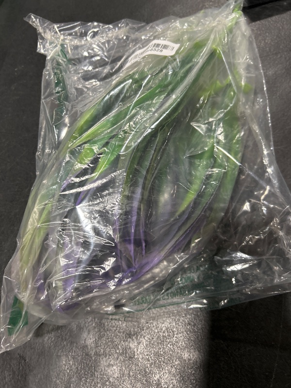 Photo 1 of RECUTMS Artificial Fake Grass 8 Pcs Faux Greenery Stems UV Resistant Outdoor Plants Plastic Spring Tropical Bushes for Home Window Garden Office Patio Pathway Front Porch Decor(Purple)