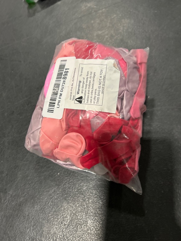 Photo 1 of Amandir 153pcs Pink Balloon Garland Arch Kit, Different Sizes 18 12 10 5 inch Hot Pink Latex Metallic Confetti Pink Balloons for Birthday Princess Wedding Baby Shower Party Decorations