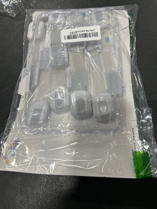 Photo 1 of Child Safety Strap Locks (8-Pack) Baby Locks for Cabinets and Drawers, Toilet, Fridge & More. 3M Adhesive Pads. Easy Installation. (White/Gray)