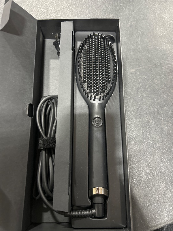 Photo 1 of ghd Glide Hot Air Hair Brush ? Professional Smoothing Blow Dryer, Ceramic Hair Straightener, Styler, and Blow Dry Brush ? Black