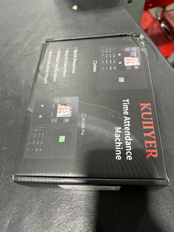 Photo 1 of KUIIYER 4 in 1 Time Clocks for Employees Small Business (Face + Fingerprint + Palm Print + PIN) Employee Clock in & Out Machine Attendance Punch Clock Recorder Tracker for Small Businesses & Offices