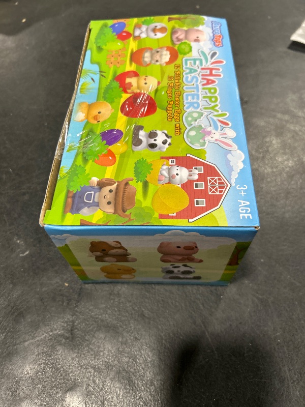 Photo 1 of 12 PCS Easter Eggs with Finger Puppets, Easter Basket Stuffers with Toys inside for Hunt Easter Goodie Bag Fillers Classroom Prize Rewards, Easter Party Favors for Kids Boys Girls