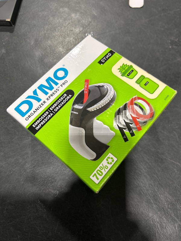 Photo 1 of DYMO Embossing Label Maker with 3 DYMO Label Tapes, Organizer Xpress Pro Label Maker Starter Kit, Ergonomic Design, For Home, DIY & Crafting
