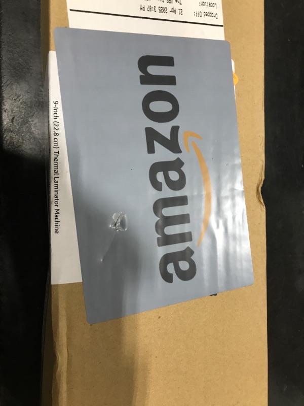 Photo 1 of Amazon Basics Thermal Laminator Machine, Laminates Photos Cards Documents, Laminators for Teachers Home Office School, 9 in, White
