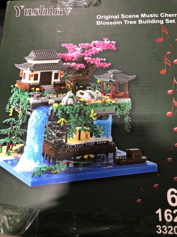 Photo 1 of Cherry Blossom Tree Building Set with Gift Box, Original Music Cherry Blossom Tree House(Type :Symphony), Japanese Sakura Tree House Lights Building Kit?3320 Pcs, Cherry Bonsai Tree Building Set.