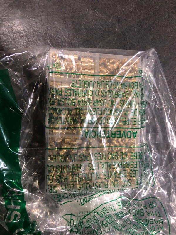 Photo 1 of Kadrick 420Pcs M3 M4 M5 Threaded Inserts Assortment Kit for 3D Printing Components, Metric Brass Knurled Nuts, Insert by Heat into Plastic Parts