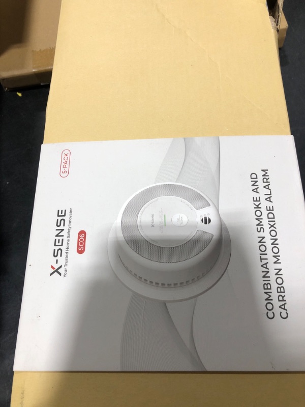 Photo 1 of X-Sense 2-in-1 Smoke and Carbon Monoxide Detector Alarm (Not Hardwired), 10-Year Battery-Operated Dual Sensor Fire & CO Alarm, SC06, 5-Pack