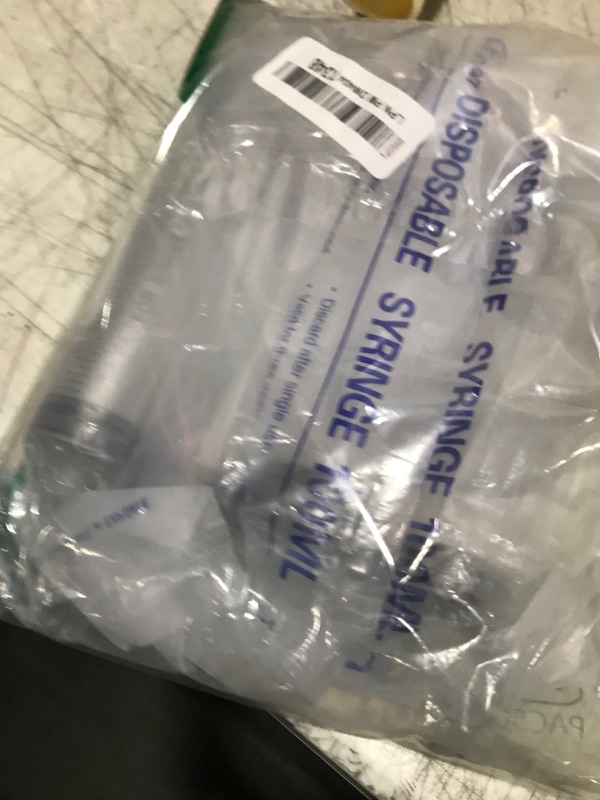 Photo 1 of 4 Pack 100ml Syringes with 55.1 Inch Tube and Needles 14G 1.5”, Sterile Syringe Individually Packaged for Labs, Liquid Measuring,Oil or Glue Applicator
