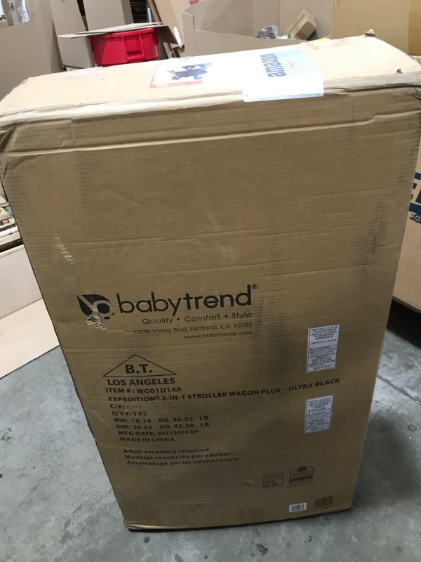 Photo 1 of Baby Trend Expedition 2-in-1 Stroller Wagon PLUS, Ultra Black
