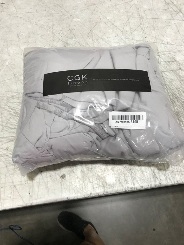 Photo 1 of Cal King Size 4 Piece Sheet Set - Comfy Breathable & Cooling Bed Sheets Set - Hotel Luxury Bedding for Women, Men, Kids & Teens - Deep Pockets, Easy-Fit, Soft and Wrinkle Free - Oeko-Tex - French Grey
