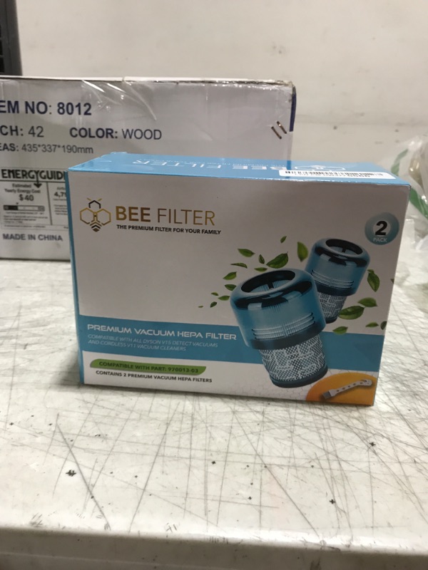 Photo 1 of Dyson V15 Filter, 2 True HEPA Premium Filters Replacement for Dyson V15 Detect, V15 Detect Absolute, V15 Submarine, V15 Detect Filter, V11 Animal Filter, V11 Filter, Part no. 970013-02 & 970013-03
