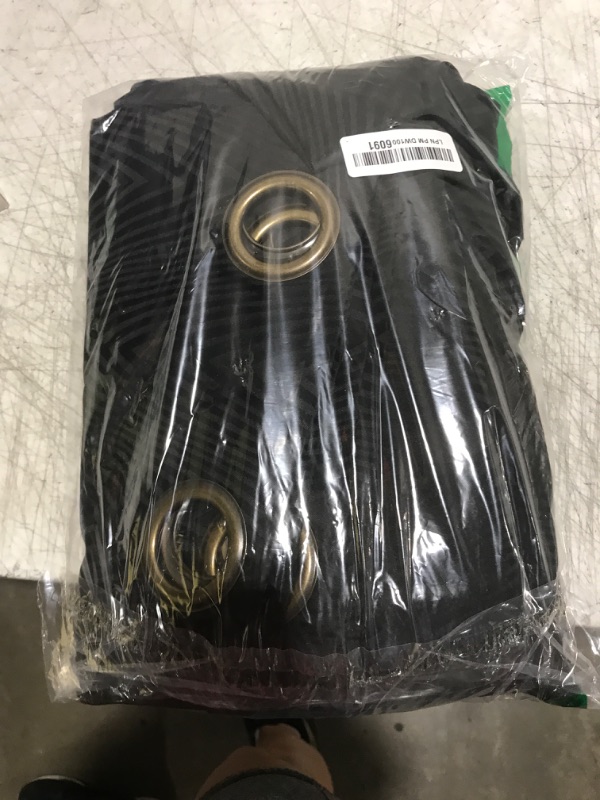 Photo 1 of IGEMAEVE Black Blackout Curtains 90 Inch Length 2 Panels Set, Black Out Curtains for Bedroom 90 Inch Long, Grommet Energy Saving Room Darkening Drapes for Living Room Window(W52 x L90)