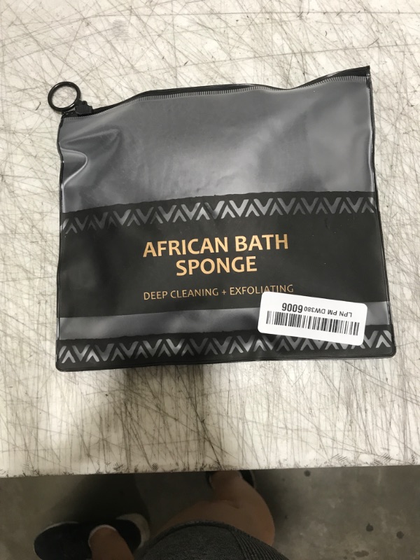 Photo 1 of Adeton African Net Sponge, Authentic, Real, Black Owned, Exfoliating Bath Wash Cloth, Long Sponge, Body Exfoliator, Sapo, Shower Bath Accessories, Back Foot Scalp Scrub, Flat Dead Skin Remover (Black)