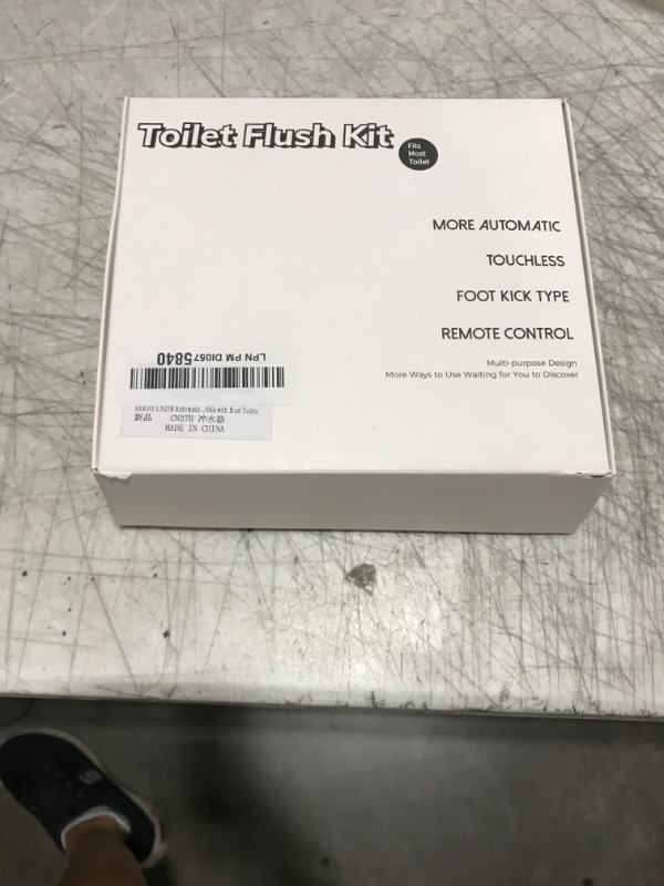 Photo 1 of KERDE CN27B Automatic Toilet Flusher Kit, Touchless Motion Sensor Flush for Toilet, 12” Sensor Range, Battery-Powered, Easy Install, Compatible with Most Toilets