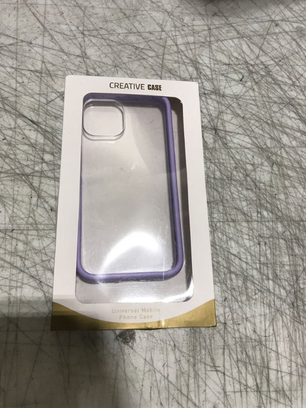Photo 1 of ARSUNOVO Compatible with iPhone 13 Mini Bumper Case 5.4 inch, [Raised Edge Protection][Anti-Fingerprint] Soft Slim Protective Frame Bumper Cover Case Come with Hard PC Backplate(Light Purple)
