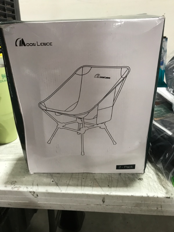 Photo 1 of MOON LENCE Portable Camping Chair, Backpacking Chair, Ultralight & Compact, 400 lbs Capacity, for Outdoor Camp, Travel, Beach, Picnic, Hiking (Khaki 2 Pack)