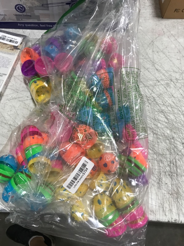 Photo 1 of JFEND Easter Egg Fillers Easter Reward Tokens, Easter Prizes Stuffers Coins, Family Night Tokens Set of 60 Easter Egg Tokens Reward and 60 Colorful Fillable Easter (Egg -color)