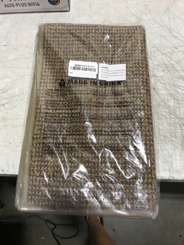 Photo 1 of BEQHAUSE Dirt Trapper Door Mat 20" x 32", Non-Slip Washable Doormats Entrance Mat, Dirt Resistant and Absorbent Welcome Mat, Low Profile Floor Mats for Front Back Door and Entryway, Beige