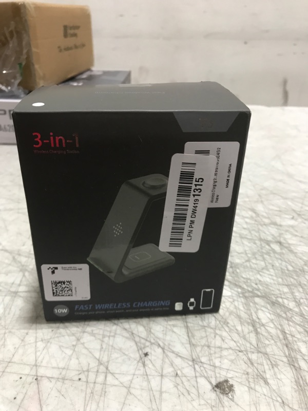 Photo 1 of 3 in 1 Wireless Charging Station, 2025 Upgraded Fast Desk Charger Station for iPhone 16 15 14 13 12 Pro Max Plus, Charger Stand for Apple Watch 10 9 8 7 6 5 4 3 2 SE, Airpods 4 3 2 Pro