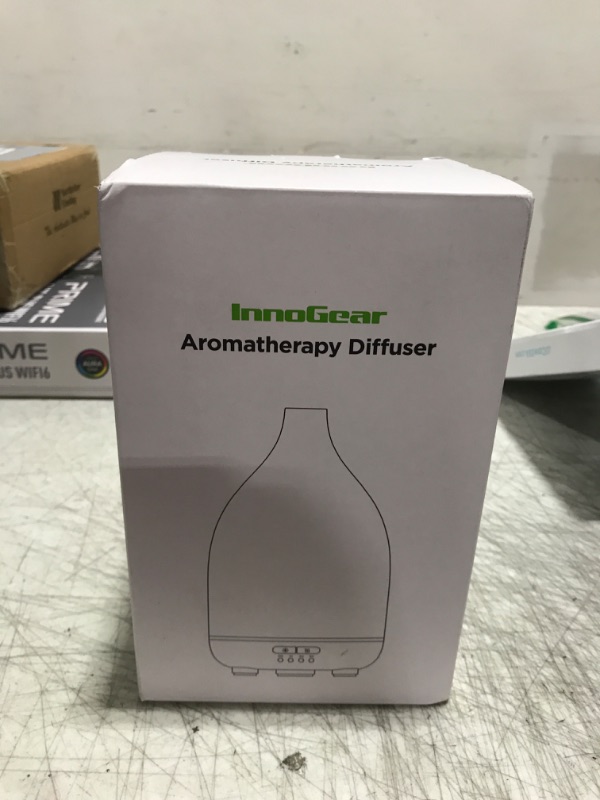 Photo 1 of InnoGear Oil Diffuser, 300ML Ceramic Diffuser for Essential Oils Handcrafted Aromatherapy Diffuser Ultrasonic Cool Mist Humidifier with 4 Timers Waterless Auto Off for Room Office, Black