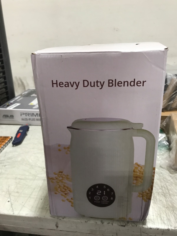 Photo 1 of 8-in-1 Automatic Soy Nut Milk Maker,40oz Soy Milk Maker for Homemade Almond,Oat,Soy Milk,Rice Paste,Complementary Food,Juice,Milk Maker Machine with Delay Start/Keep Warm/Self Clean/Boil Water (White)