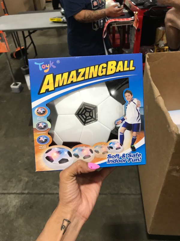 Photo 1 of Toyk Boy Toys - LED Hover Soccer Ball - Air Power Training Ball Playing Football Indoor Outdoor Game - Birthday Gifts for Kids, Age 3 4 5 6 7 8-12 Year Old Boys - Soccer