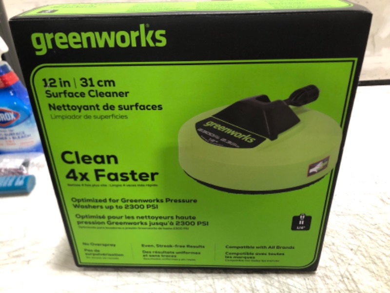 Photo 1 of Greenworks 12" (in.) Surface Cleaner Pressure Washer Attachment