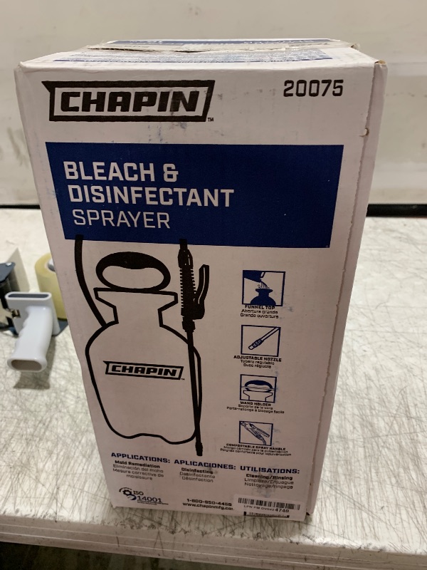 Photo 1 of Chapin 20075: 1-gallon Bleach Poly Tank Sprayer for Disinfecting