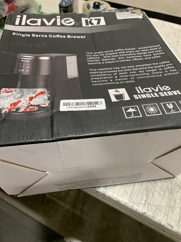 Photo 1 of ILAVIE Single Serve Coffee Maker for K Cup and Ground Coffee, Single Coffee MaKer with 40oz Removable Reservoir for 6 to 14oz Brew Sizes, K Cup Coffee Maker with Self-cleaning Function, Black