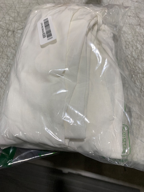 Photo 1 of COOFANDY Linen Pants Men Elastic Waist Beach Pants Drawstring Lounge Big and Tall Yoga Pants (White, L)