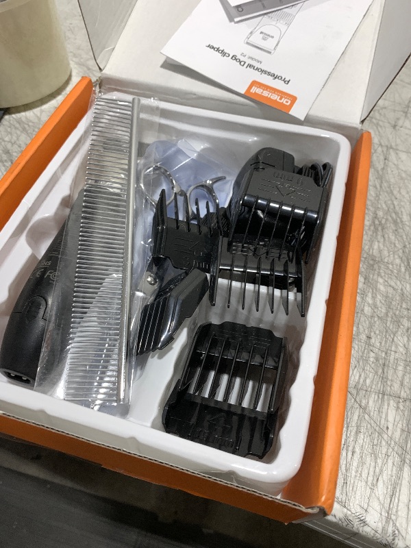 Photo 1 of oneisall Dog Clipper Low Noise, Dog Grooming Kit with Rechargeable, Dog Shaver Cordless Electric Quiet Hair Clipper Set for Dog Cats Pets?Gold?