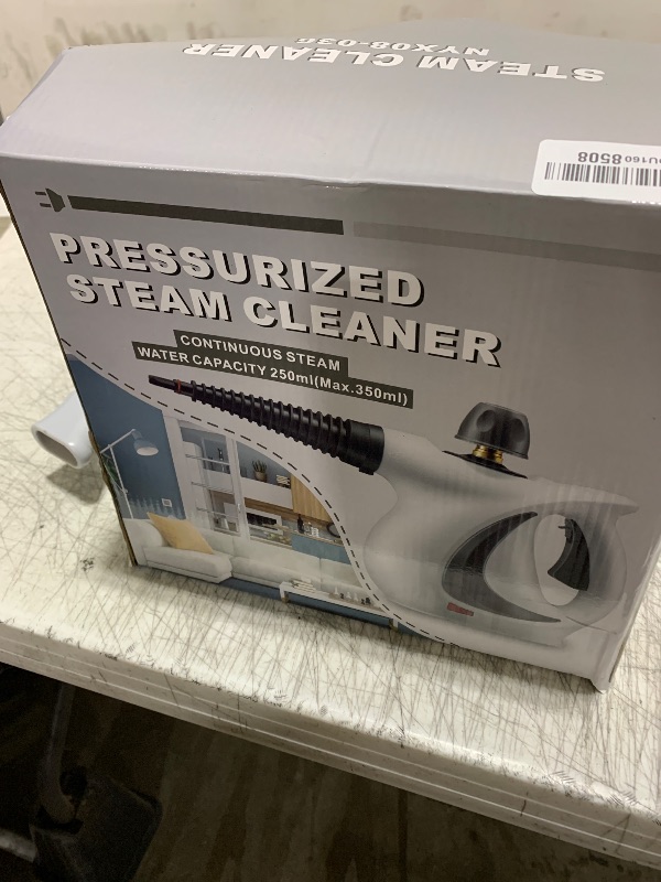 Photo 1 of Spurgehom Handheld Steam Cleaner, Portable Steamer with Large Capacity,11-Piece Accessory Set for Floor, Car, Carpet, Upholstery, Couch, Tile, Windows Cleaning (Grey)