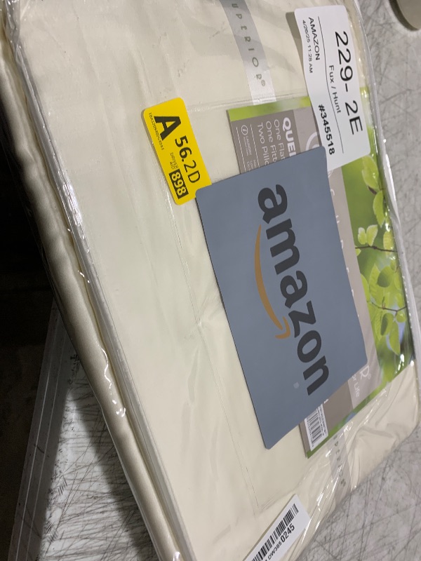 Photo 1 of Superior Modal from Beechwood 300 Thread Bed Sheet Set, 1 Elastic Extra Deep Pocket Fitted Sheet, 1 Flat Sheet, 2 Pillowcases, Soft Cool Sheets, Sateen Weave, Bedding Essentials, King, Ivory