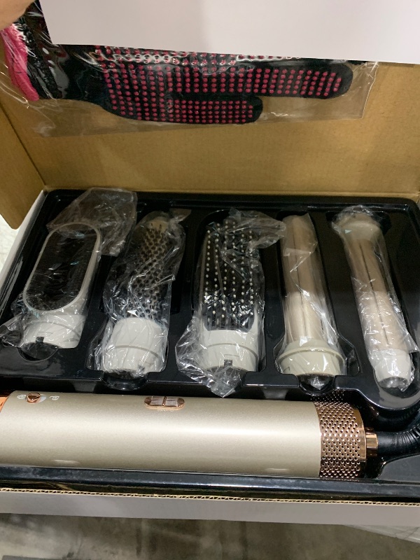 Photo 1 of Hupifaz 5 in 1 Blow Dryer Brush Set, Air Styler, Auto wrap Hair Styler for Curling, Volumizing, Straightening and Styling, Negative Ion Frizz-Free Hot Air Brush