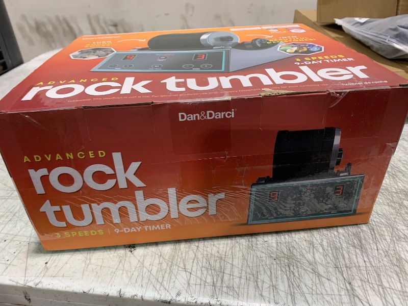 Photo 1 of Dan&Darci Advanced Professional Rock Tumbler Kit - with Digital 9-Day Polishing Timer & 3 Speed Settings - Turn Rough Rocks into Beautiful Gems : Great Science & STEM Geology Toy for Kids All Ages