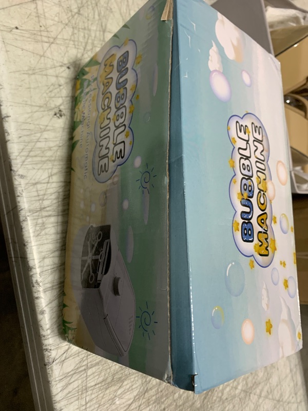 Photo 1 of Bubble Machine, Automatic 18000+ Per Minute Big Bubbles Blower Maker for Kids Toddlers with 2 Speeds,6 Wands,Operated by Plugin or Batteries for Outdoor/Indoor Birthday Parties,Wedding (White)
