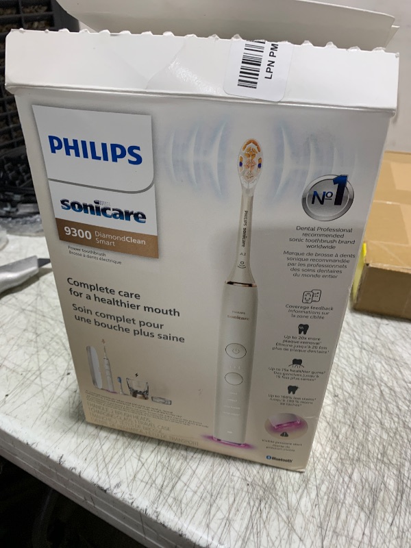 Photo 1 of Philips Sonicare DiamondClean Smart 9300 Electric Toothbrush, Sonic Toothbrush with App, Pressure Sensor, Brush Head Detection, 4 Brushing Modes and 3 Intensity Levels, Rosegold, Model HX9903/65