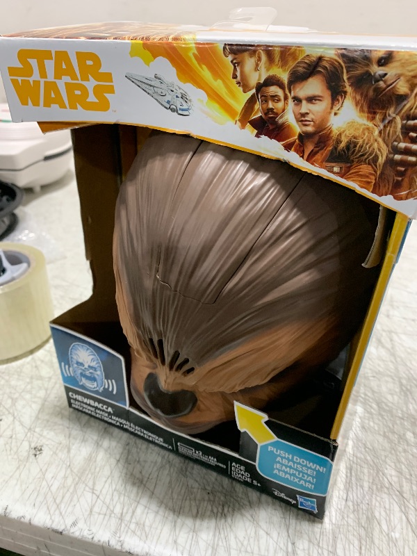 Photo 1 of STAR WARS Movie Roaring Chewbacca Wookiee Sounds Mask, Funny GRAAAAWR Noises, Sound Effects, 5+ (Amazon Exclusive)