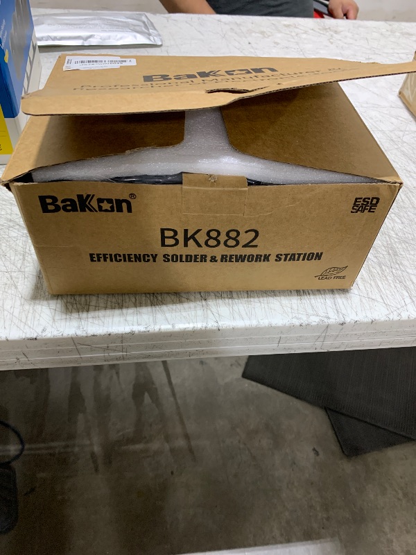 Photo 1 of BAKON 882 2-In-1 SMD Hot Air Rework and Soldering Station with LCD Display,°F /°C,Auto Sleep & Standby,Digital Correction, Solder Wire, Tips,Tweezers, Nozzles,Solder Sucker