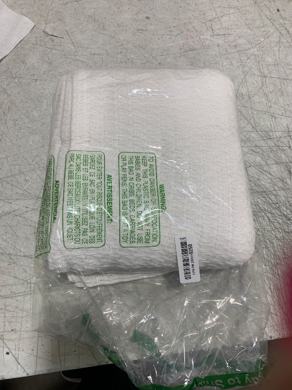 Photo 1 of Elvana Home 100% Cotton Bed Blanket, Breathable Bed Blanket Twin Size, Cotton Thermal Blankets Twin, Perfect for Layering Any Bed for All Season, White