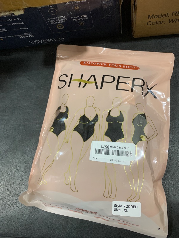 Photo 1 of SHAPERX Women's Fajas Colombianas Shapewear Postpartum Tummy Control Body Shaper Butt Lifter Bodysuit,SZ7200-Black-XL
