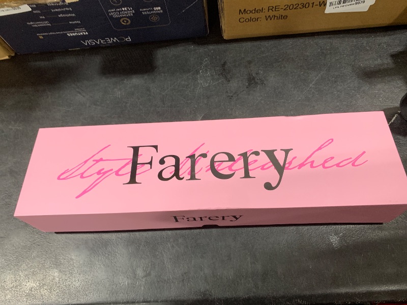 Photo 1 of FARERY Long Barrel Curling Iron 1 Inch, Extra Long Curling Iron for Thin Hair, Infused Argan Oil & Keratin, 11 Adjustable Temp, Include Clips & Silicone Pad, Pink