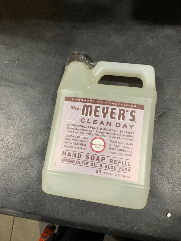Photo 1 of MRS. MEYER'S CLEAN DAY Liquid Hand Soap Refill, Cruelty Free and Biodegradable Formula, Lavender Scent, 33 Fl Oz (Pack of 1)
