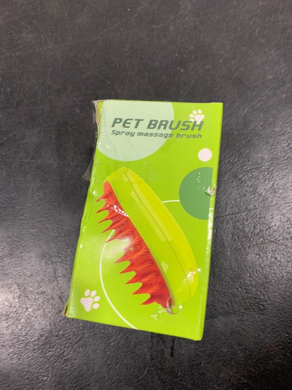 Photo 1 of Cat Steam Brush,3 in 1 Silicone Massage Grooming Brush?Removing Tangled And Loose Hair, Pet Hair Cleaning Brush Comb(Mango Green)