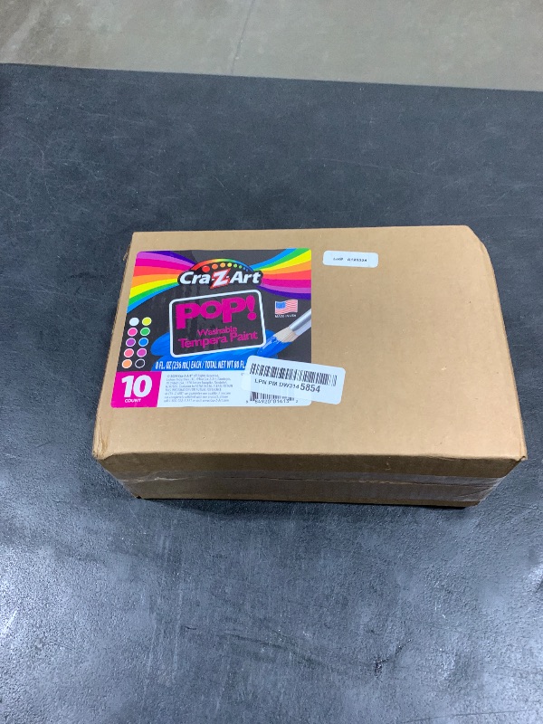 Photo 1 of Cra-Z-Art POP! Neon Washable Tempera Paint For Kids Bulk Pack 10ct, Assorted Fluorescent Colors Tempera Paint Set 8oz each bottle, Back To School Teachers Supplies